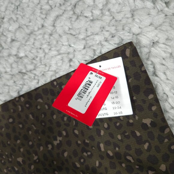 Spanx Look At Me Now Seamless Leggings Olive Leopard Women's Size Medium FL3515 - Picture 4 of 8